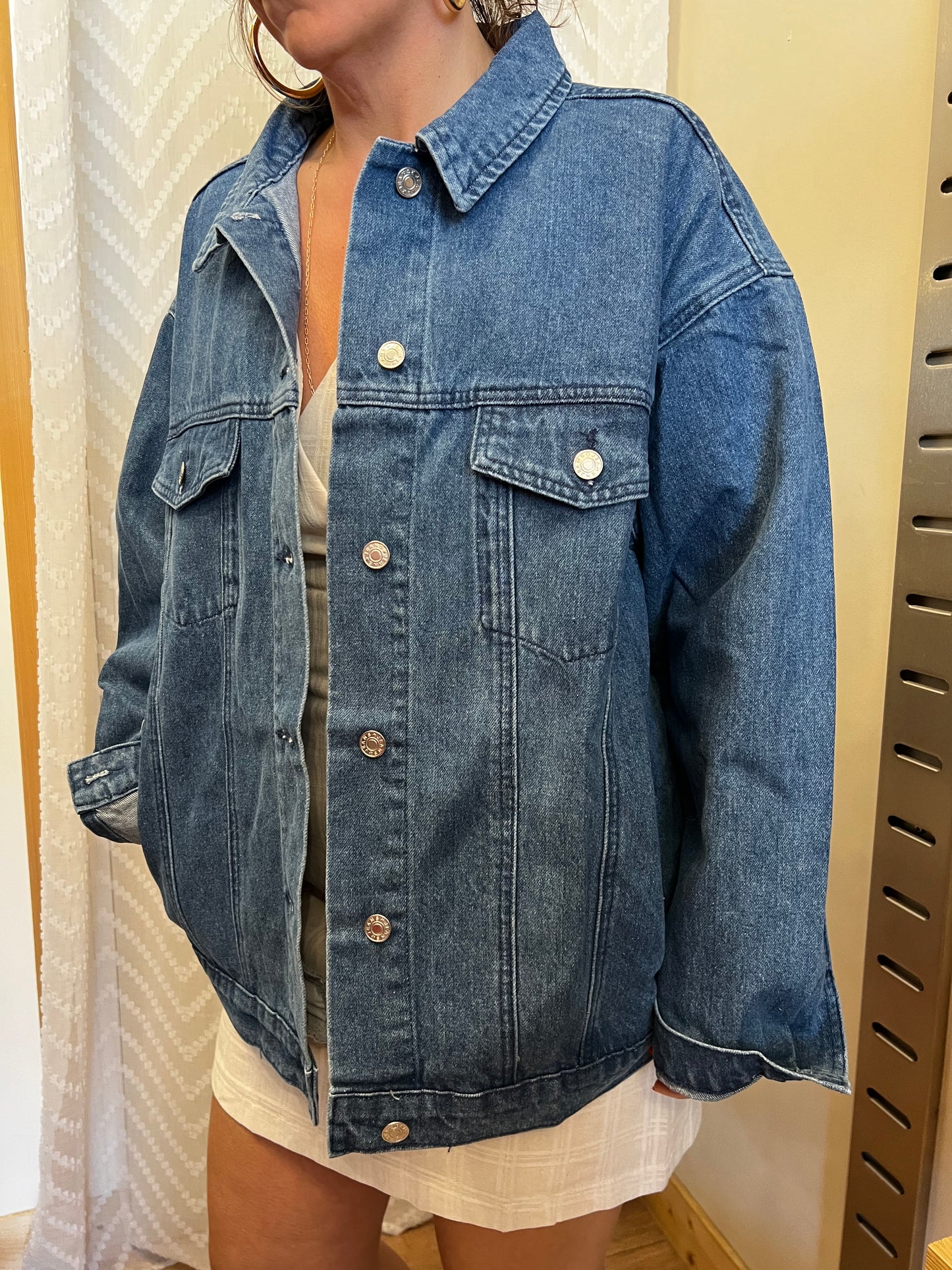 Veste en jean brut oversize