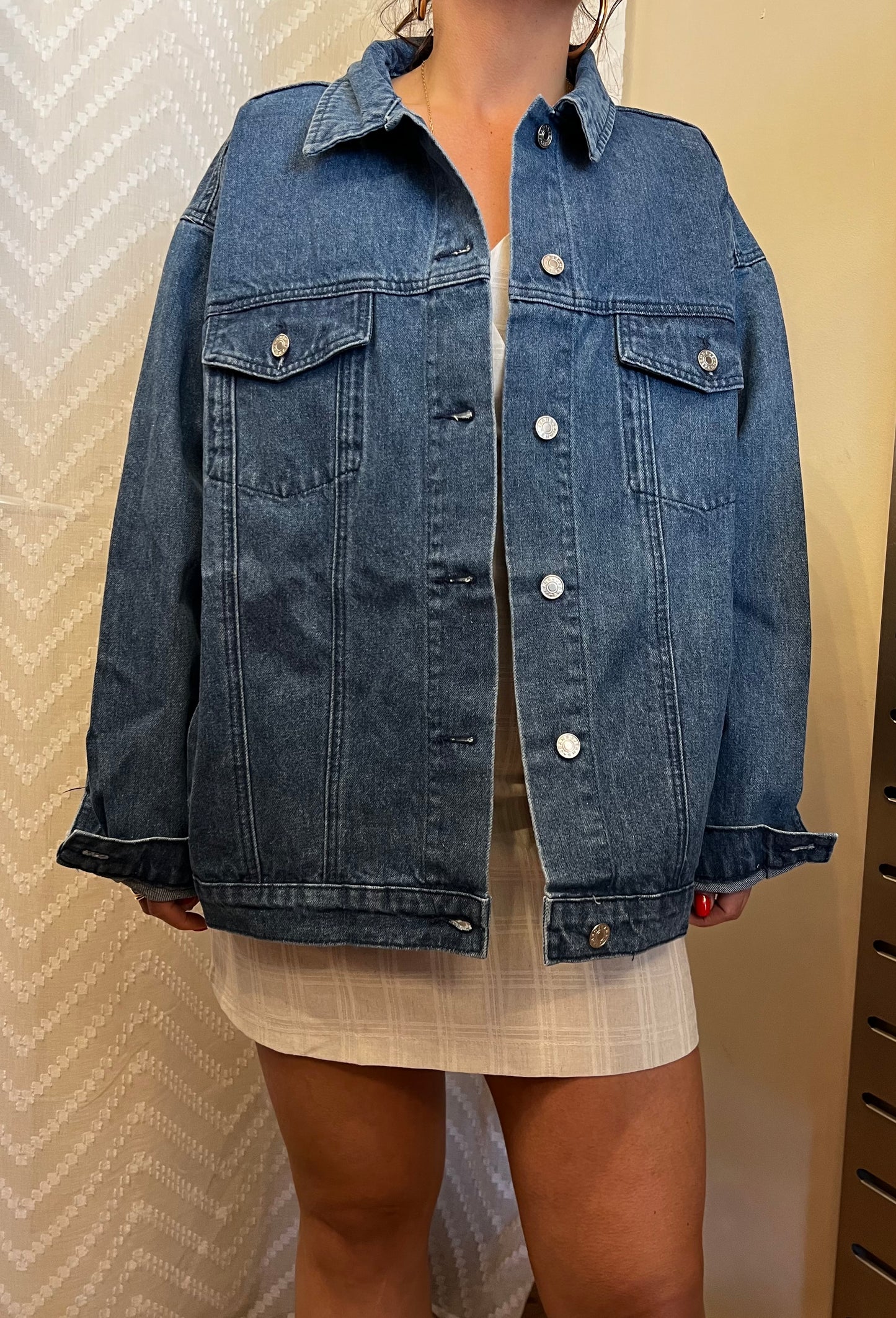 Veste en jean brut oversize