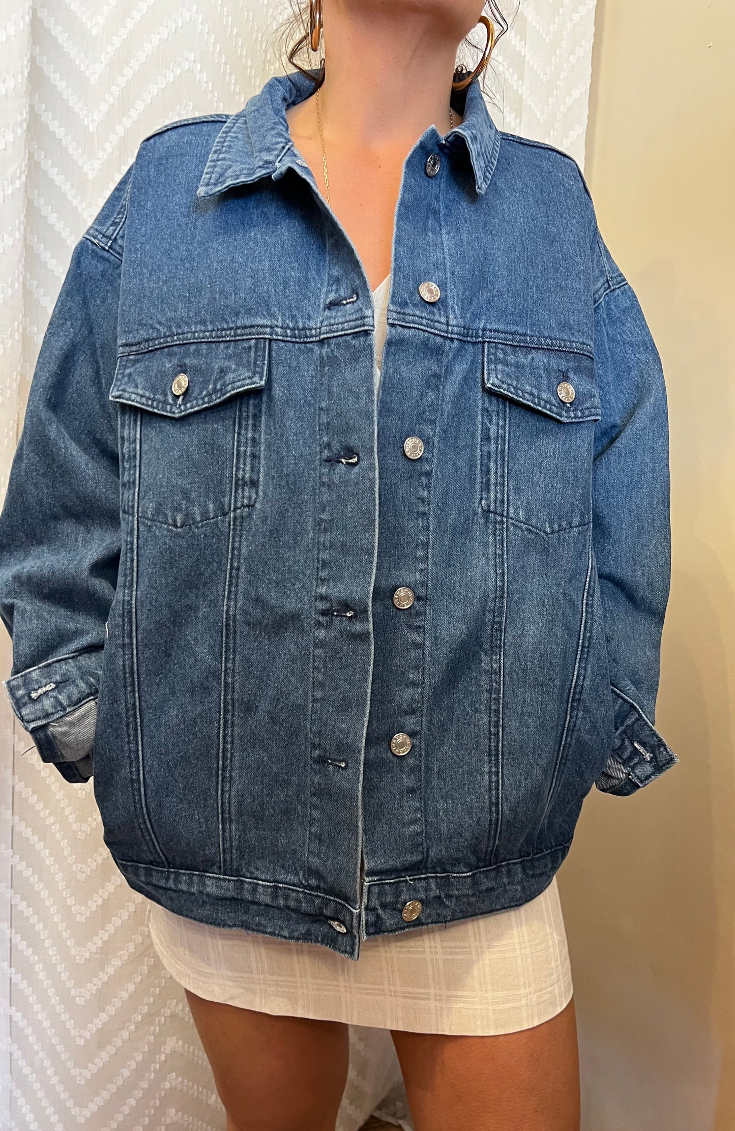 Veste en jean brut oversize