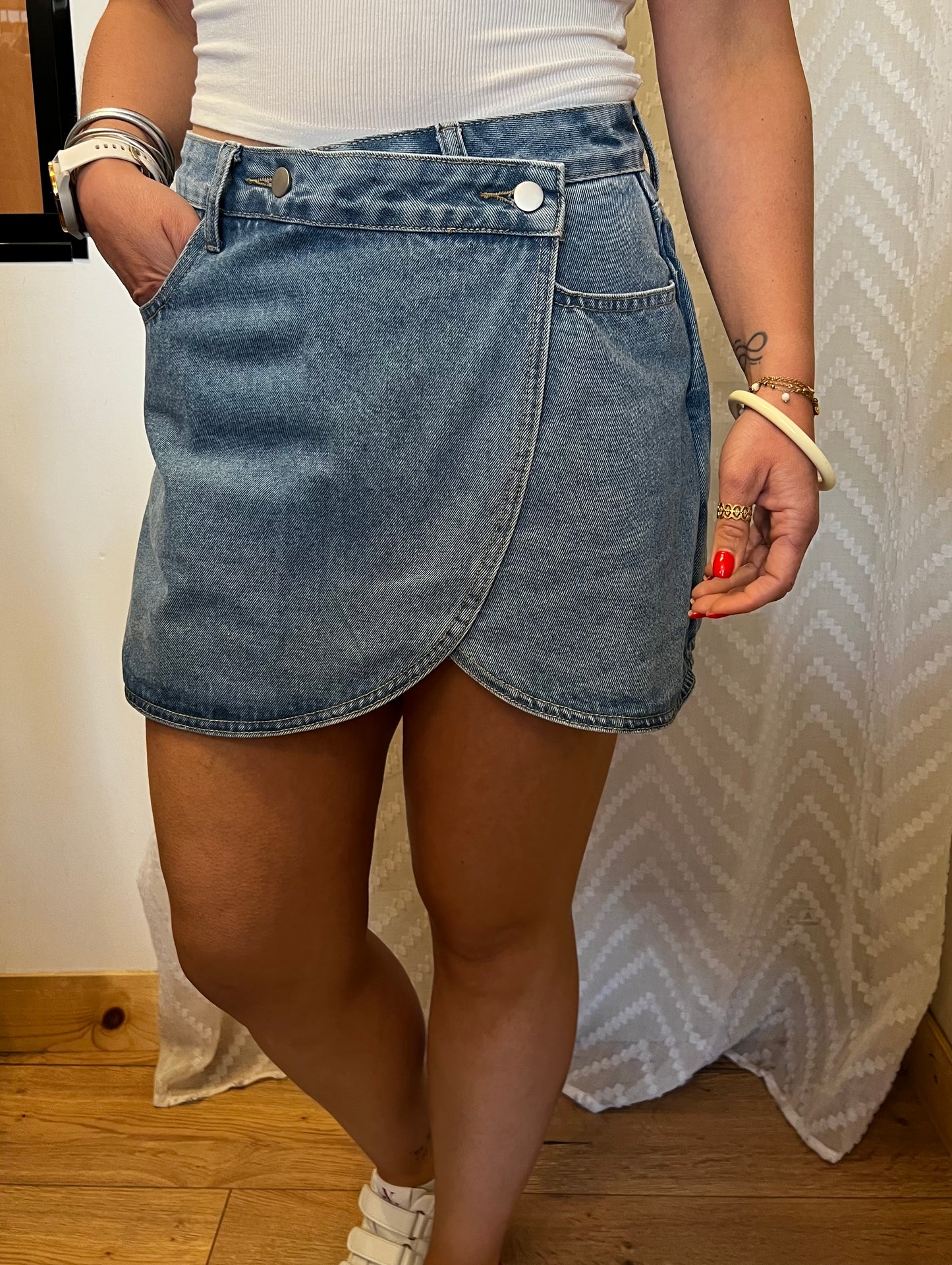 Jupe-short en jean