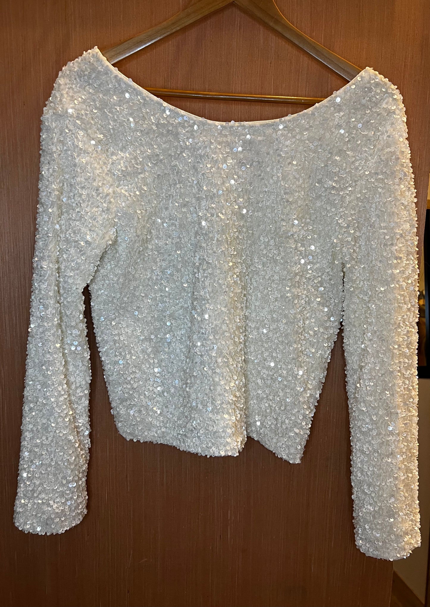 Blouse tissu velours à sequin