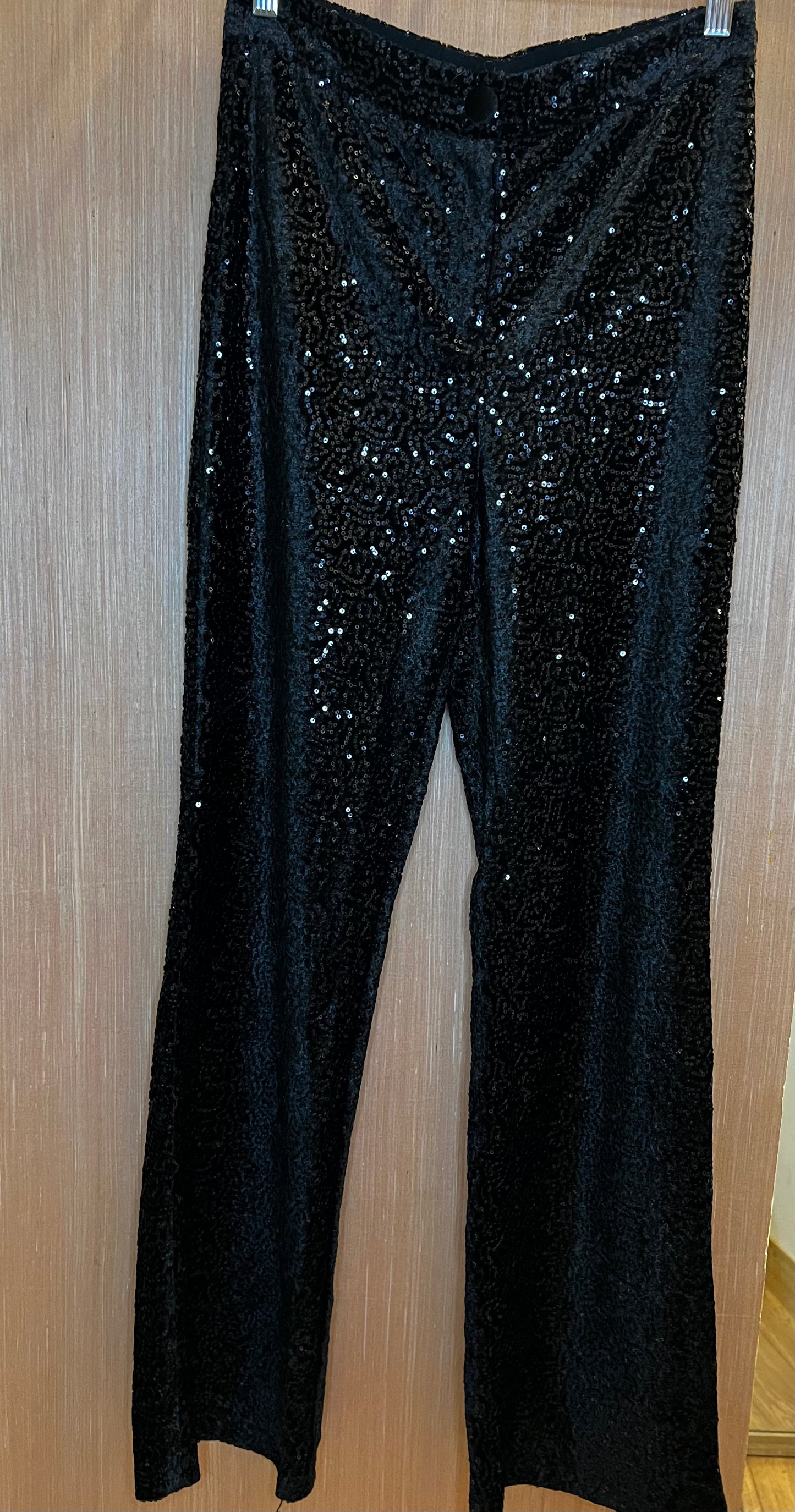 Pantalon à sequins noir