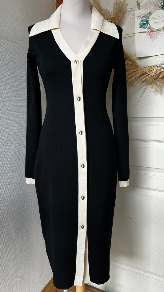 Robe noir et beige