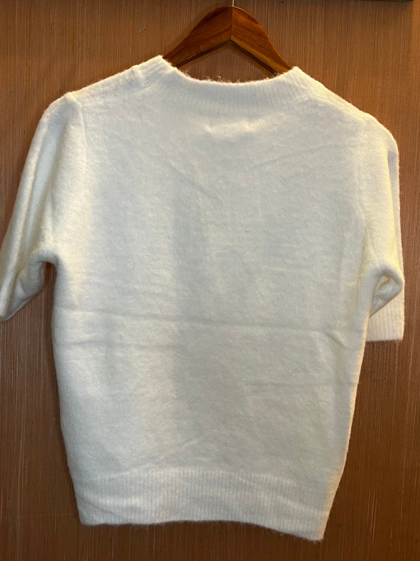 Pull manche courte blanc