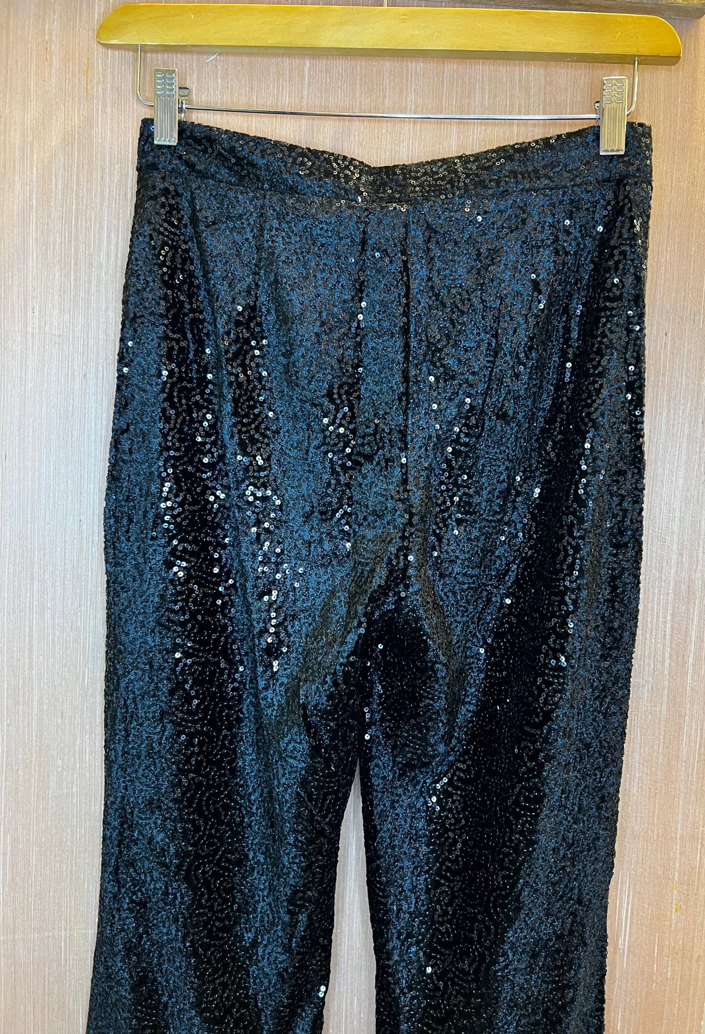 Pantalon à sequins noir