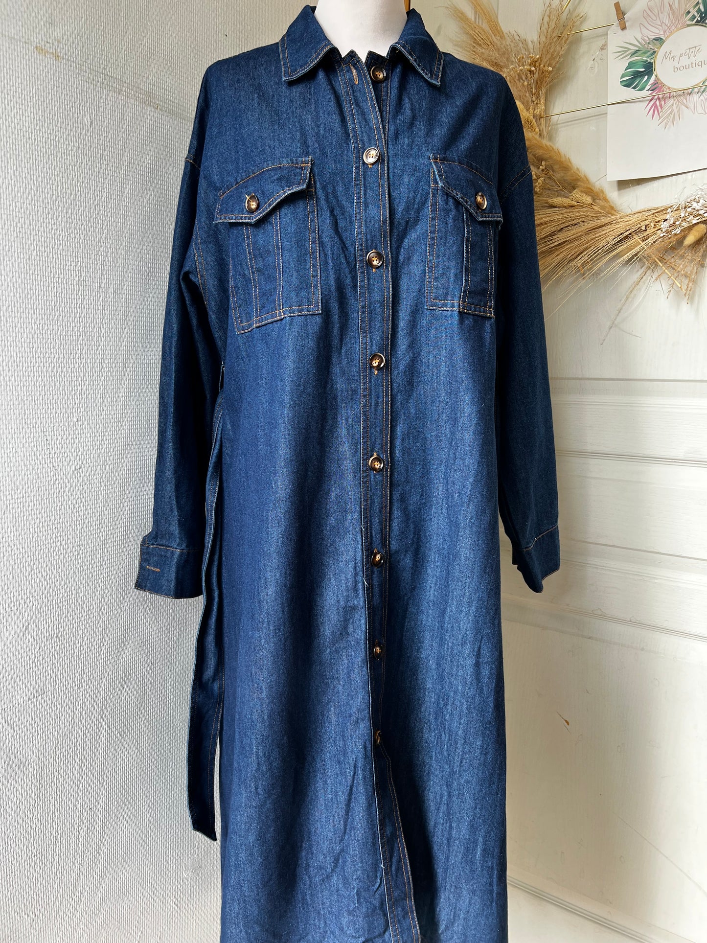 Robe longue en jean