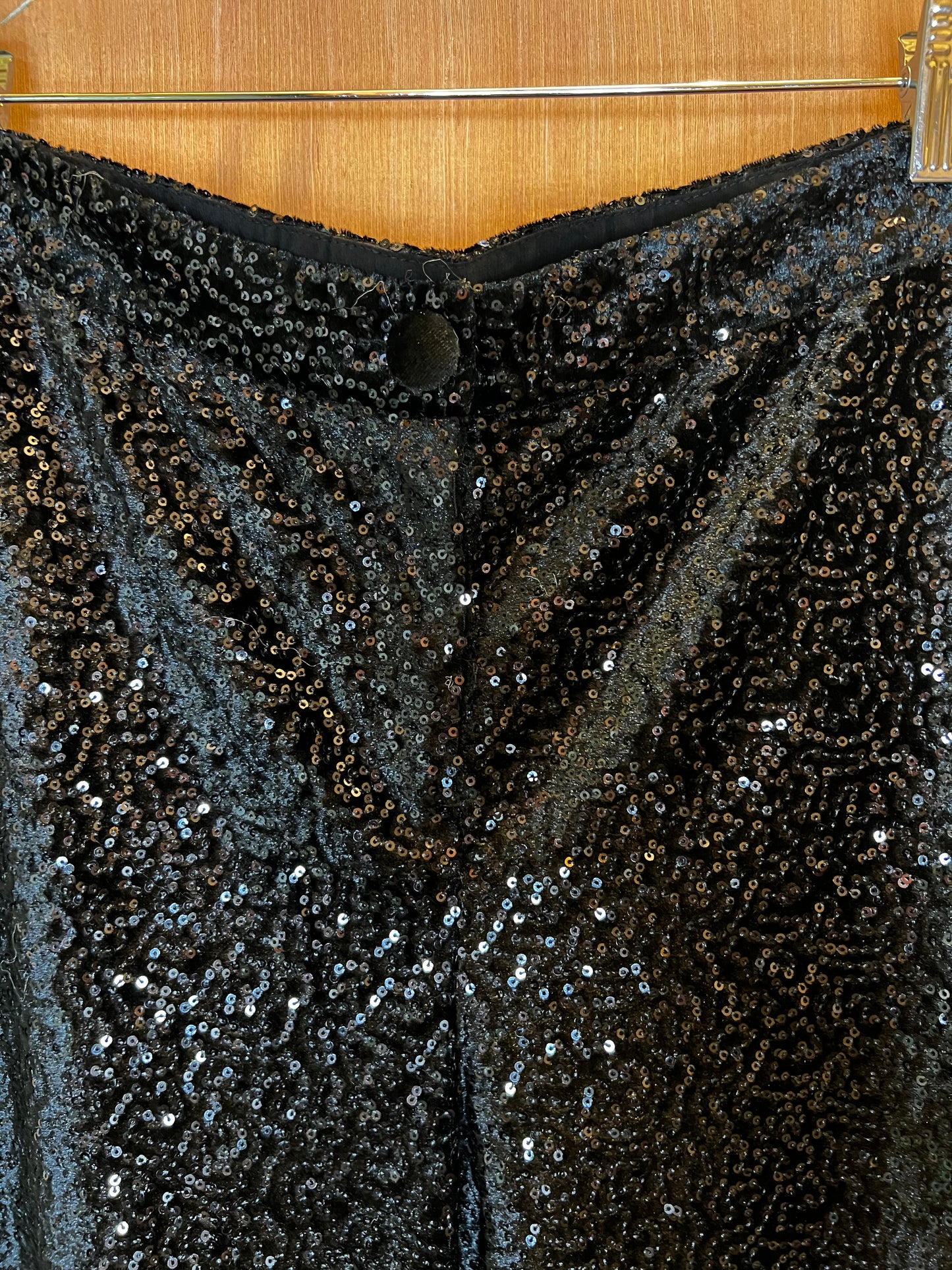 Pantalon à sequins noir