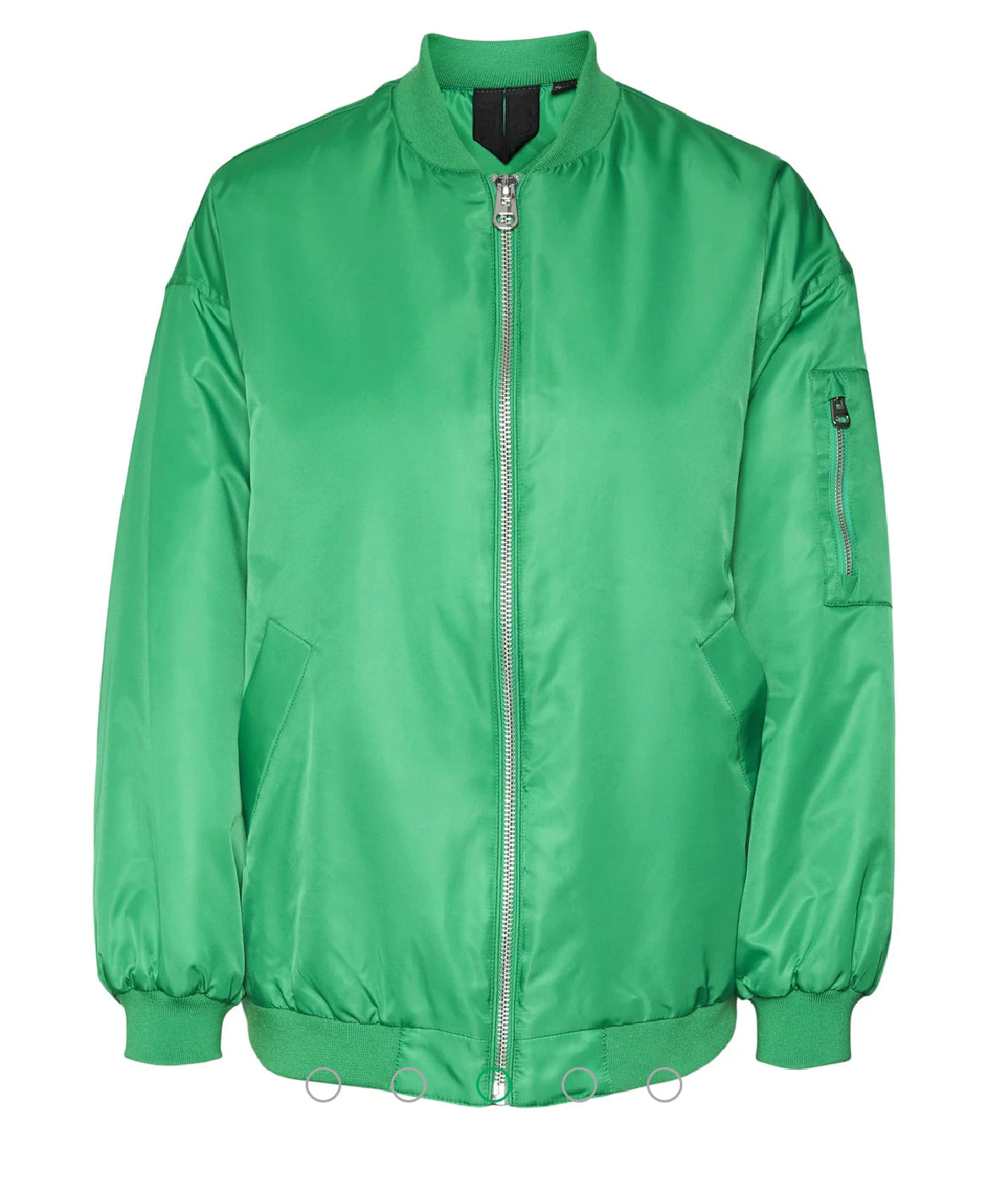 Blouson veste bomber vert avec fermeture éclair zip argentée  Printemps été 2023 Mode femme ma petite boutique 50 portbail